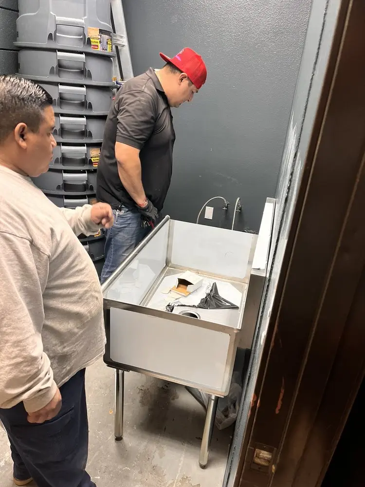Commercial plumbing and sink installation in Downtown Boston